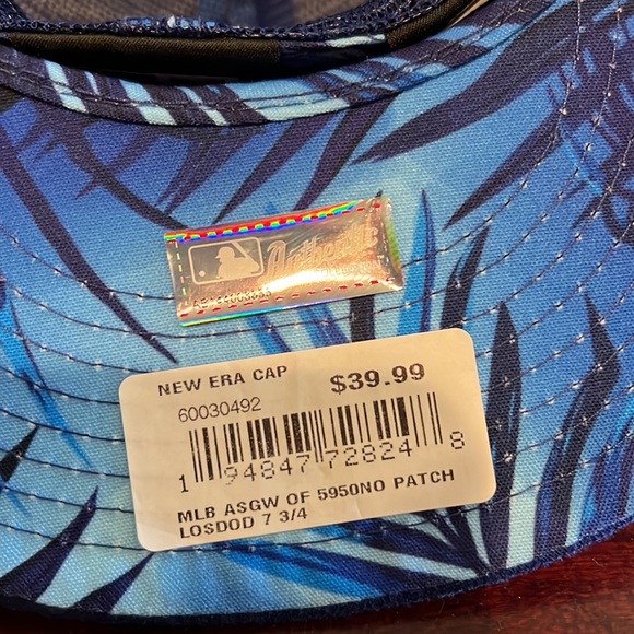 Dodgers All Star Game Hat 7 5/8 3/4 Hawaiian World Series Blue Ohtani - Picture 13 of 14